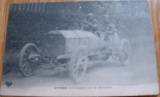 Antique postcard race mercedes
